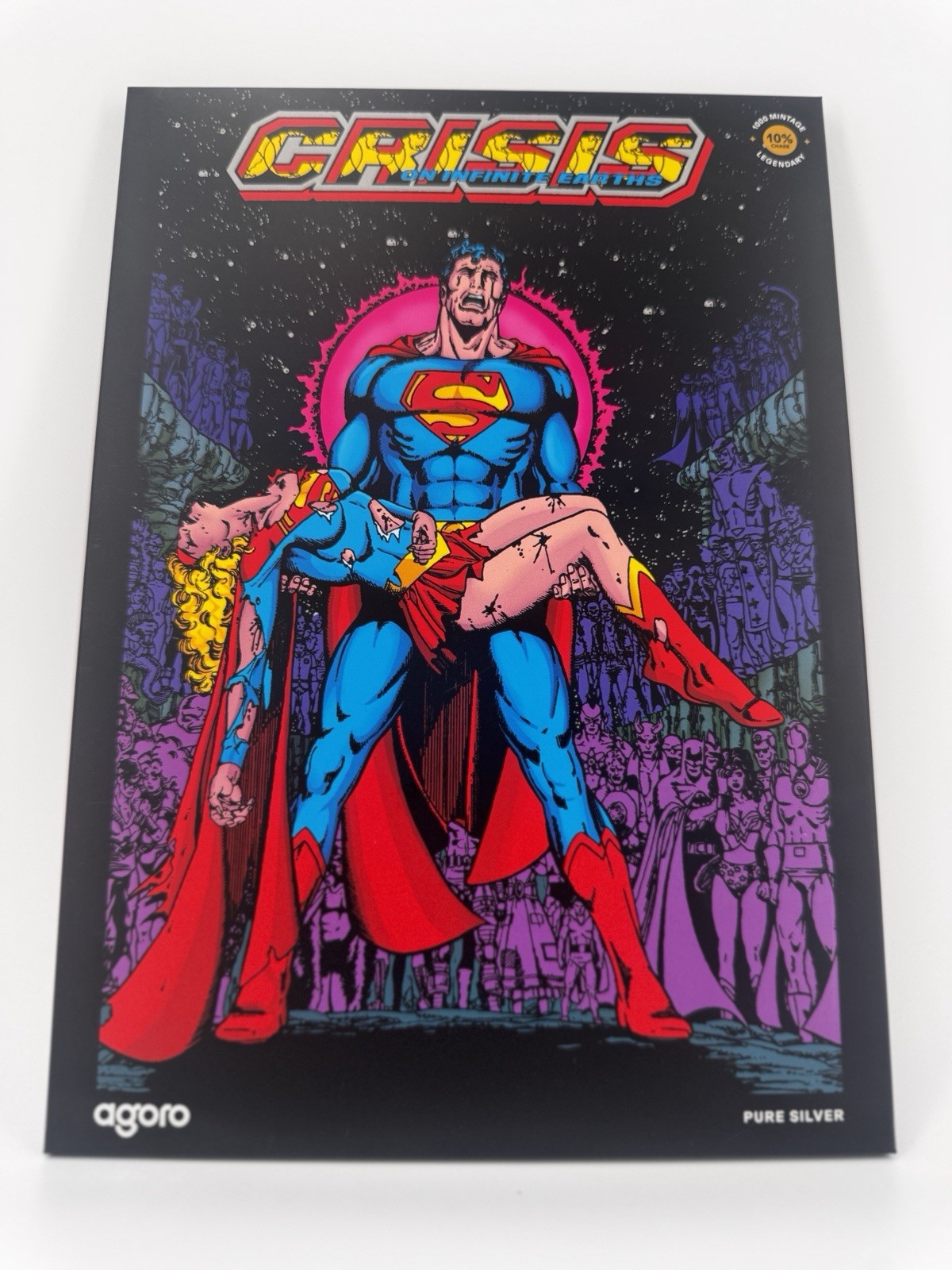 AGORO DC CRISIS ON INFINITE EARTHS DEATH OF SUPERGIRL 1 OZ SILVER (0738/1000)