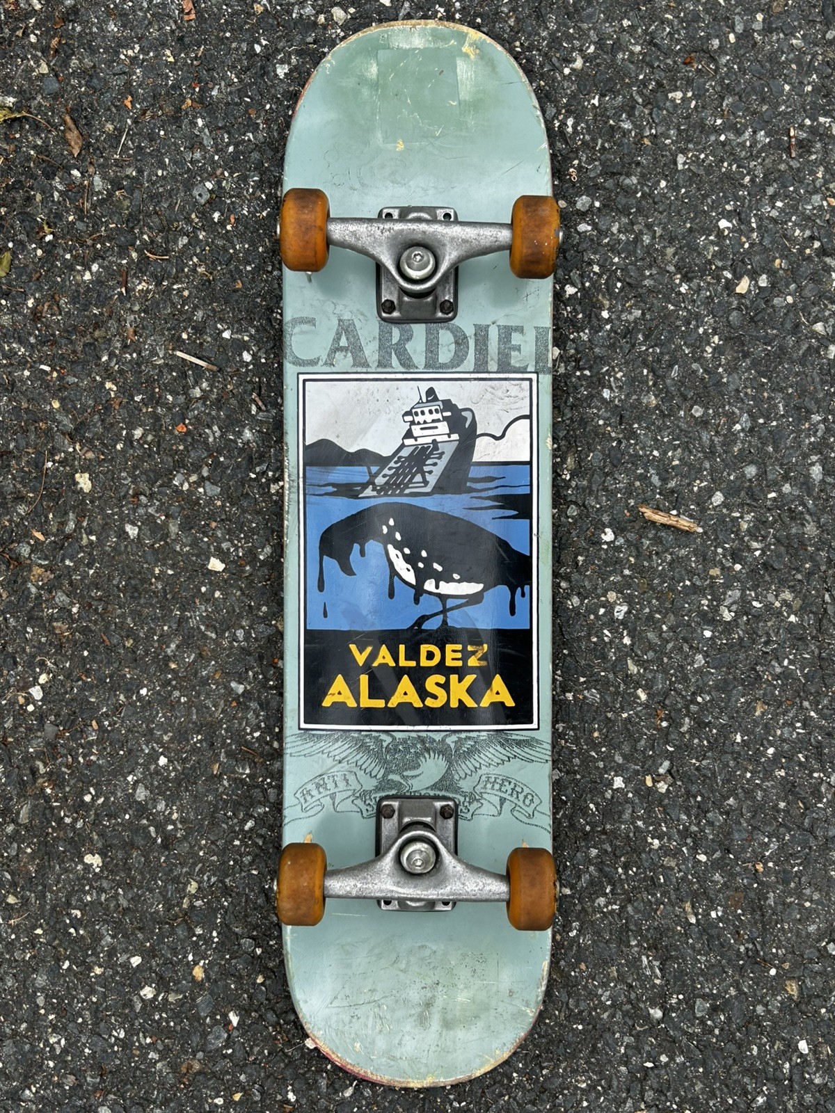 VTG 1990s 2000s Y2k Anti Hero Cardiel Valdez Alaska Skateboard Deck Mack Trucks