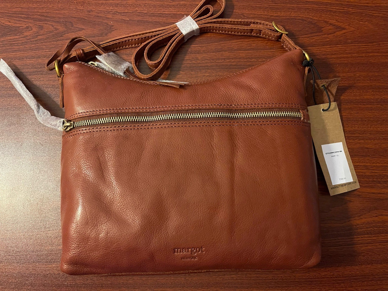 Margot New York Leather Brown Handbag NWT