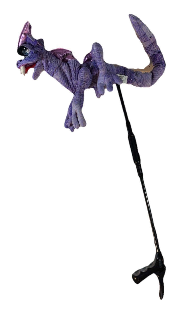 Rare Folkmanis Purple Dragon Puppet Hand Control Collectable Magic WORKS Rare Folkmanis Purple Dragon Puppet Hand Control Collectable Magic WORKS