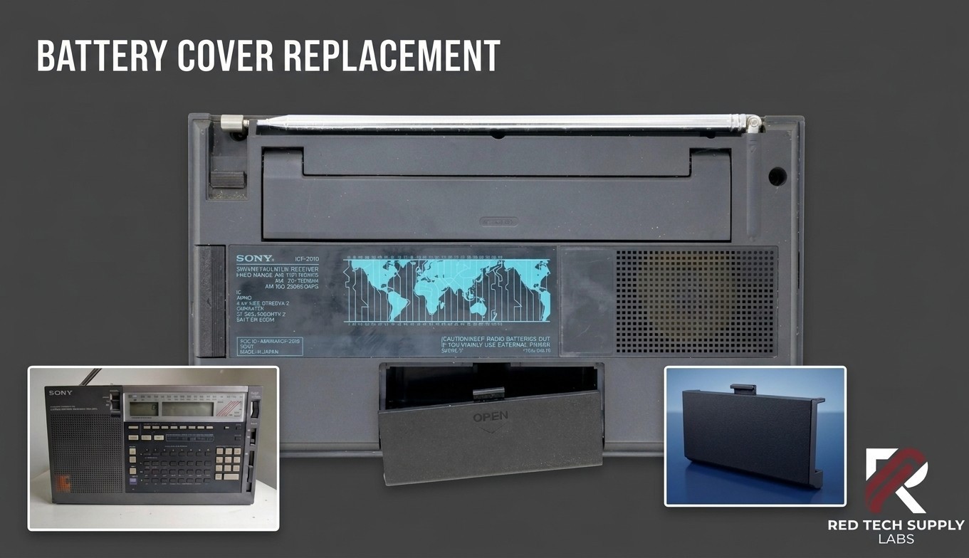 Battery Cover for Sony ICF-2010 / ICF-2001D. Door / Lid / Hatch.
