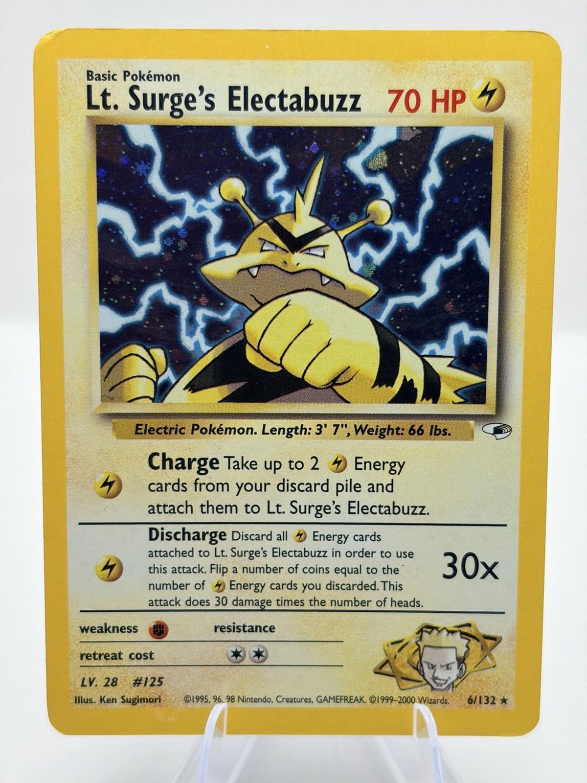 Lt. Surge\'s Electabuzz 006/132 Gym Heroes Holo