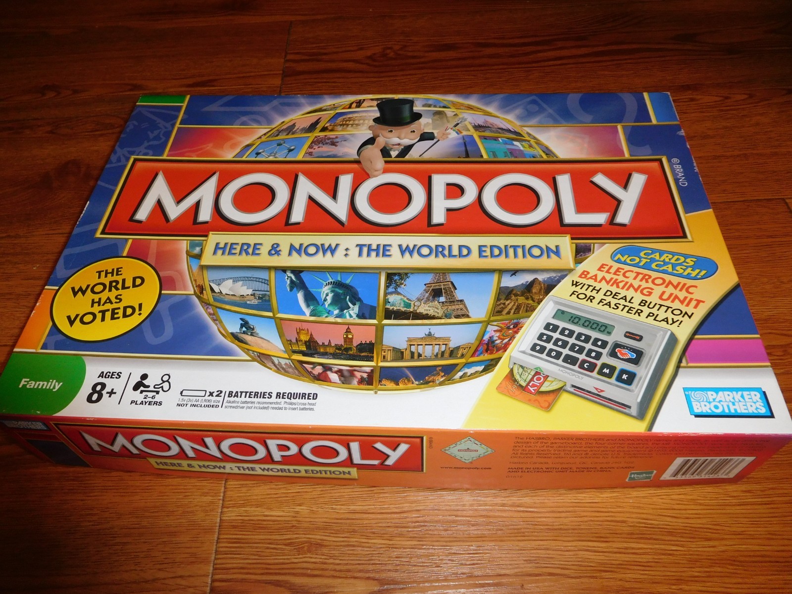 Parker Brothers Monopoly Here & Now World Edition Electronic Banking 2008 100%