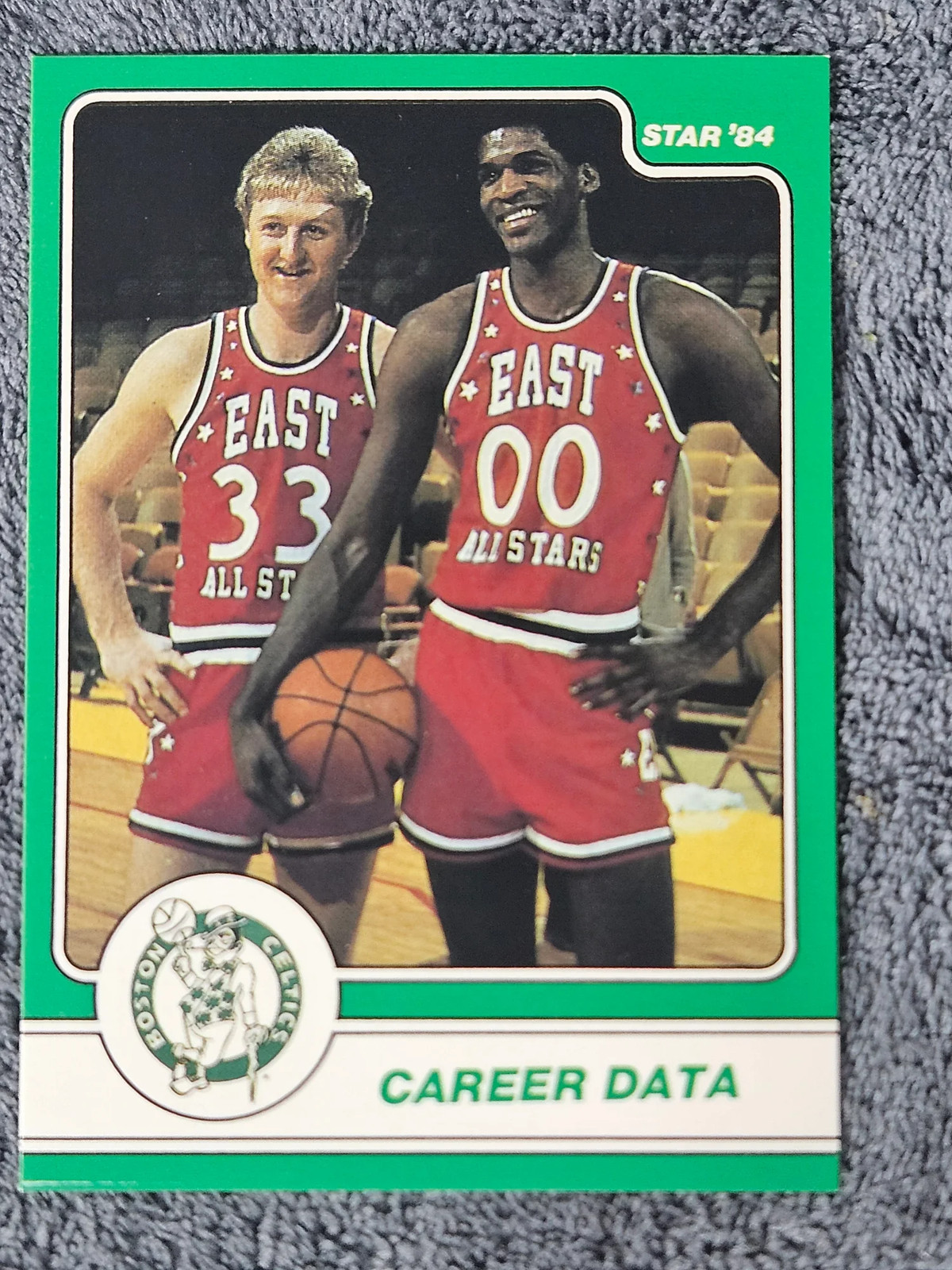 1984 Star Player Set #16 Robert Parish Larry Bird Career Data