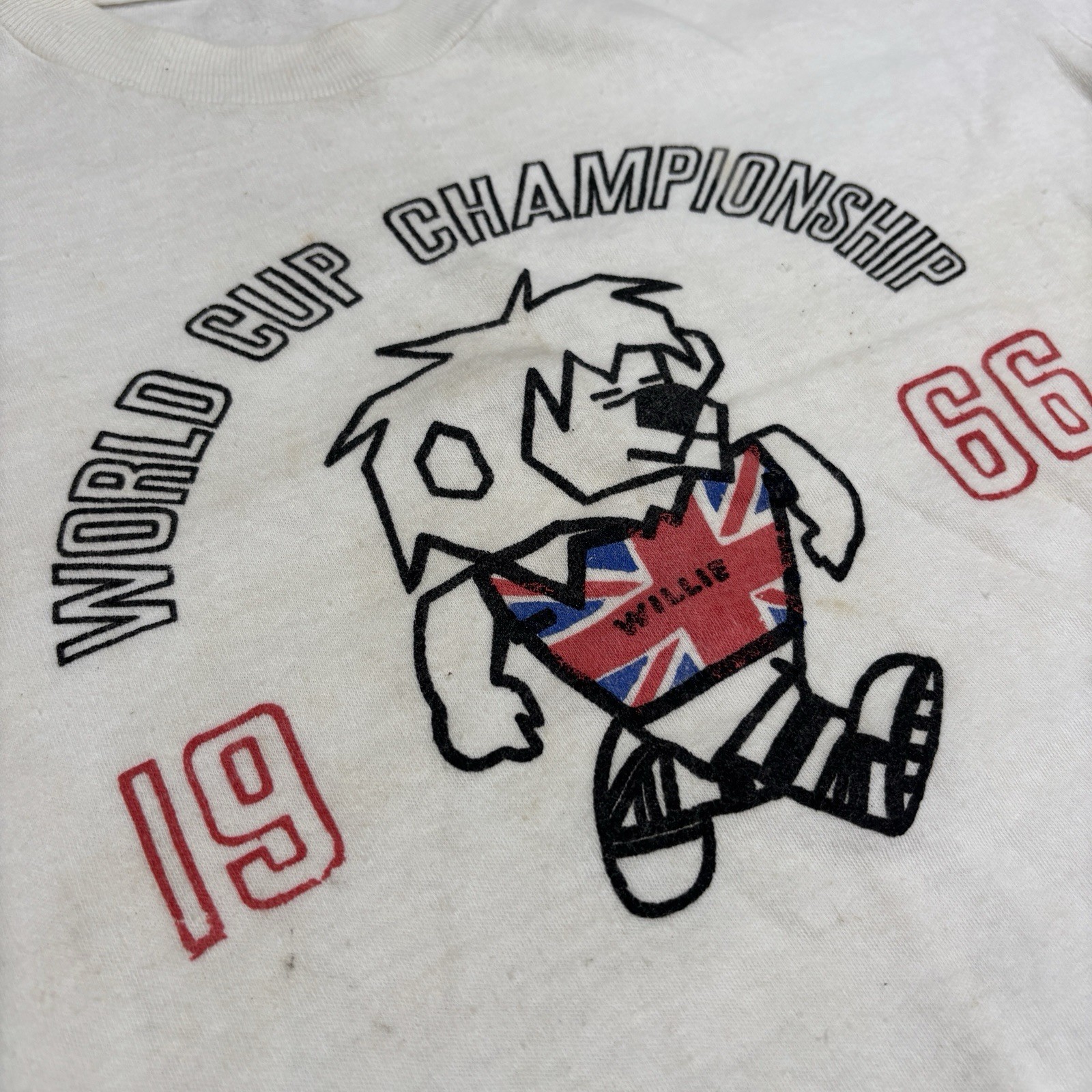 Original 1966 World Cup T Shirt World Cup Willy Vintage RARE