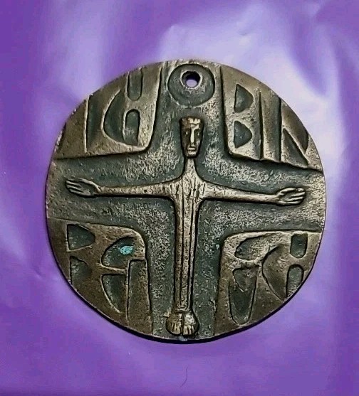 Vintage MCM GERMAN Bronze Cross CHRIST EGINO WEINERT 3 Vintage MCM GERMAN Bronze Cross CHRIST EGINO WEINERT 3