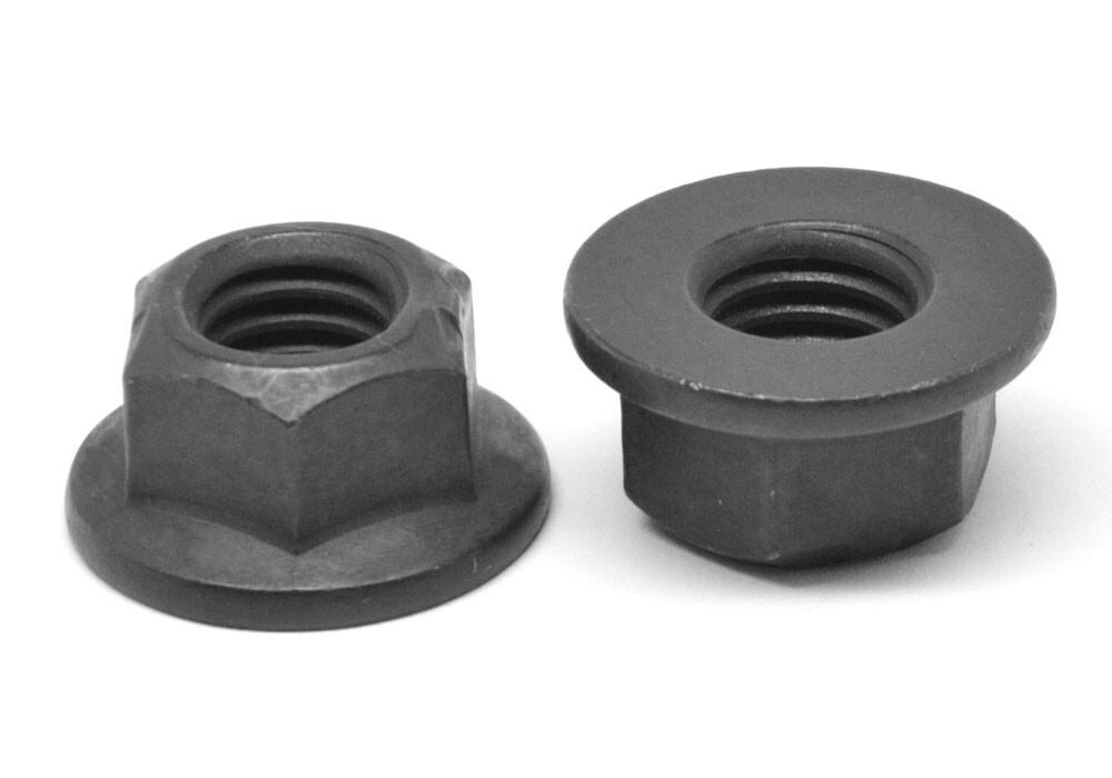 3/8-24 Fine Grade G Stover All Metal Flange Locknut Steel Black Phoshate