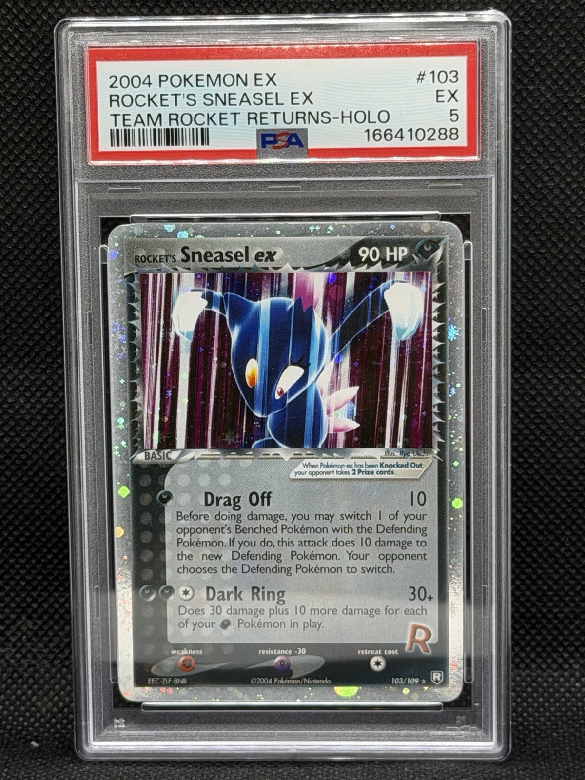 Pokemon Rocket\'s Sneasel ex Holo EX Team Rocket Returns 103/109 PSA 5 NEW CERT