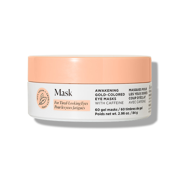 Arbonne Awakening Gold Colored Eye Masks With Caffeine 60 Gel NEW