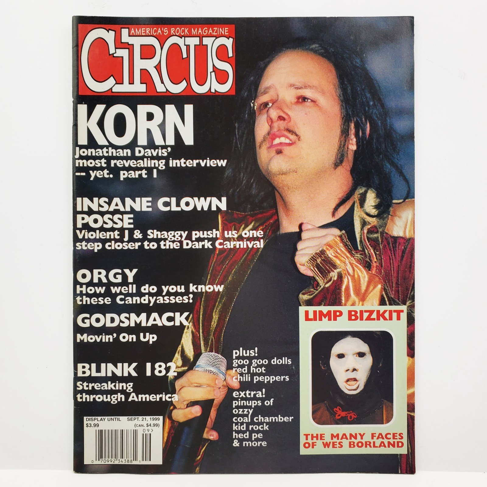 Circus Magazine VTG 1999 Korn Limp Bizkit Insane Clown Posse Blink 182 Unread
