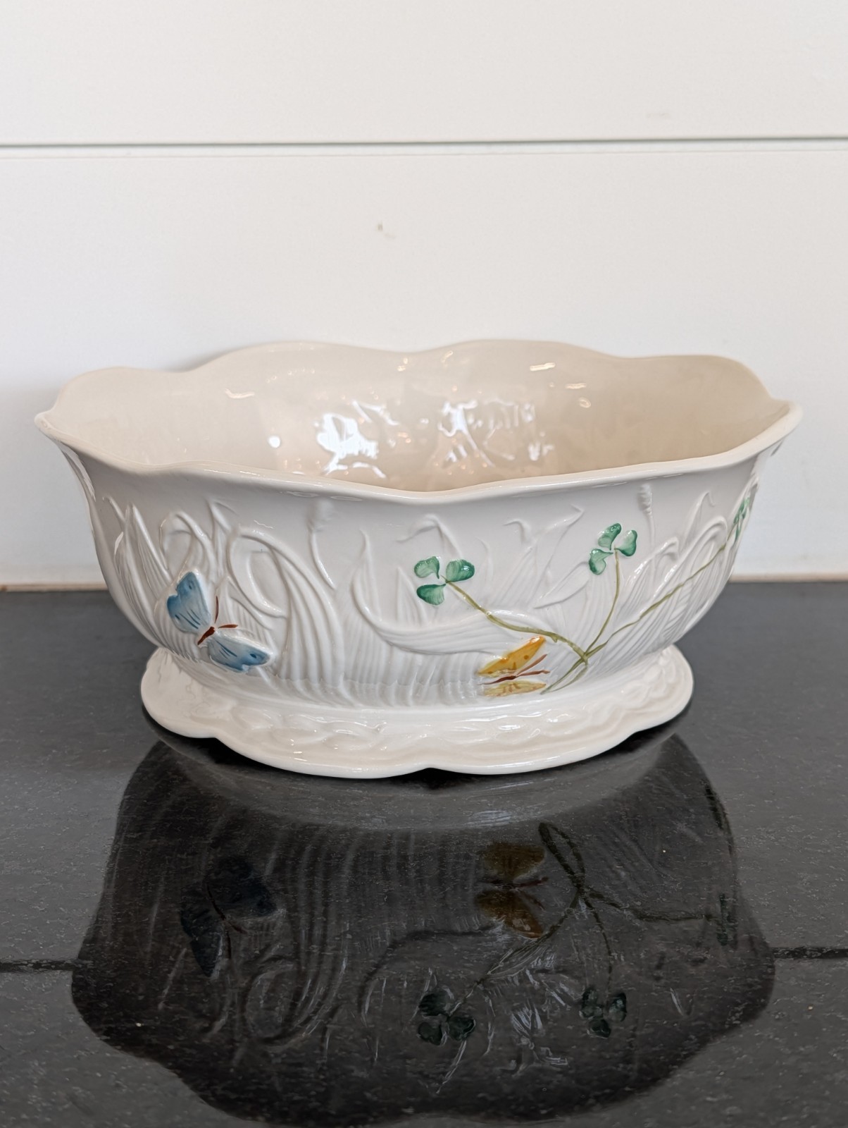 Belleek Irish Porcelain Summer Butterfly 8 1/2