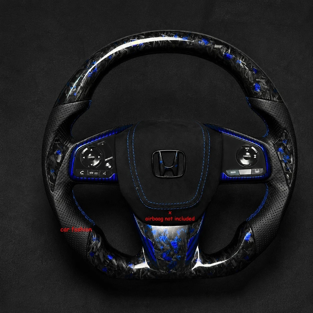 Honda Civic 2016-2021 Forged Carbon Fiber Steering Wheel Custom Fit 10th Gen