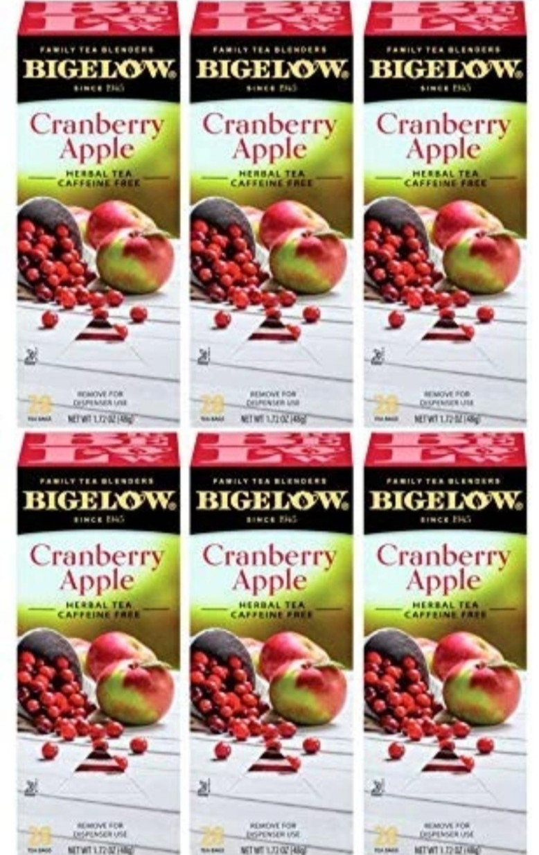 Bigelow Autumn Delight Cranberry Apple Herbal Tea 28 Count Pack of 6