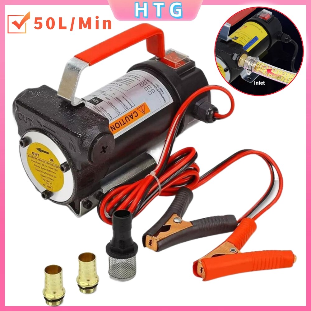 New 50L/Min Electric Fuel Pump 12V Diesel Transfer Pump Kerosene Oil Extractor