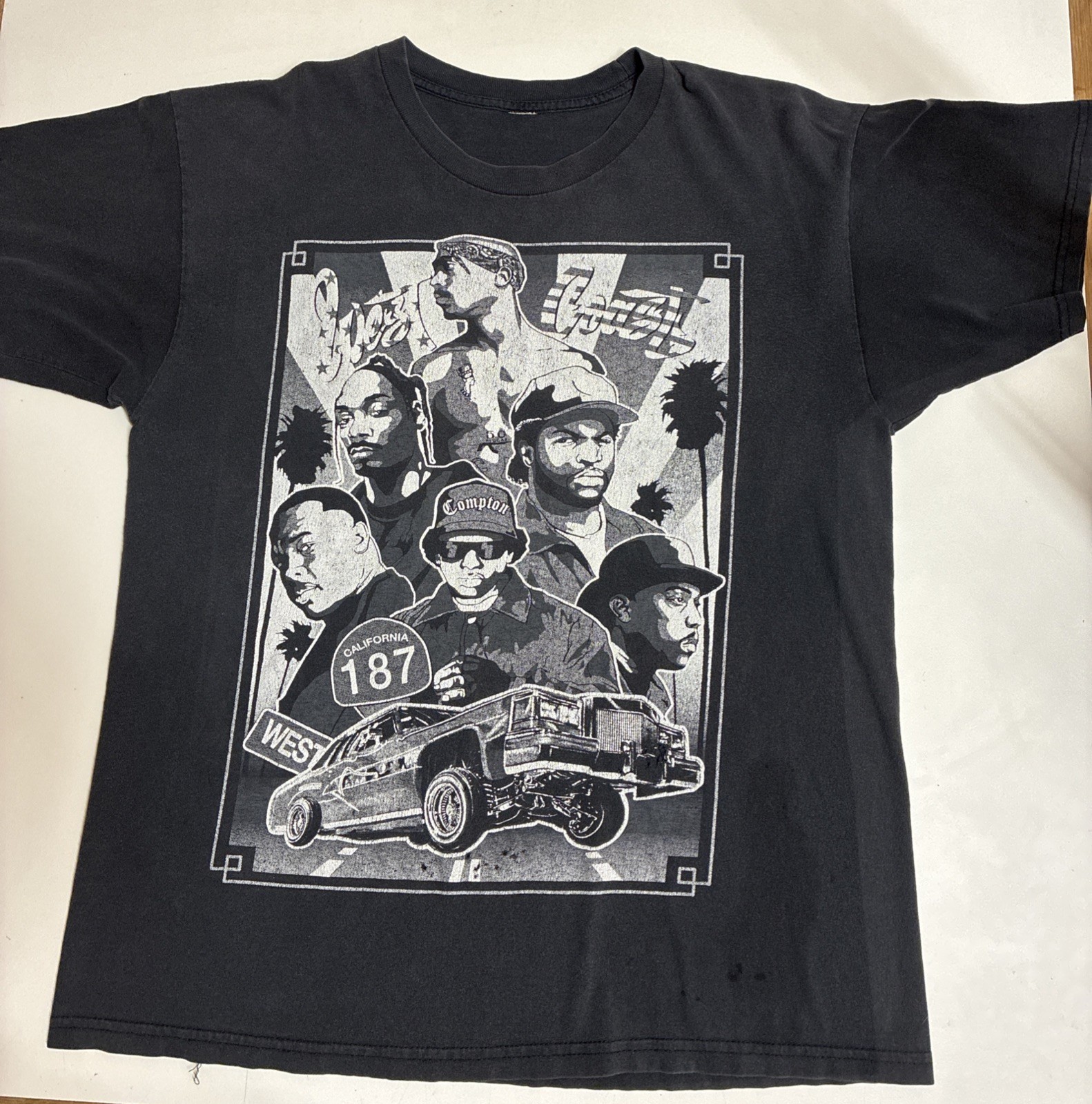 Vintage West Coast Rappers T-shirt Men Sz Med Hip Hop Rap Ice Cube Snoop Dr. Dre Vintage West Coast Rappers T-shirt Men Sz Med Hip Hop Rap Ice Cube Snoop Dr. Dre