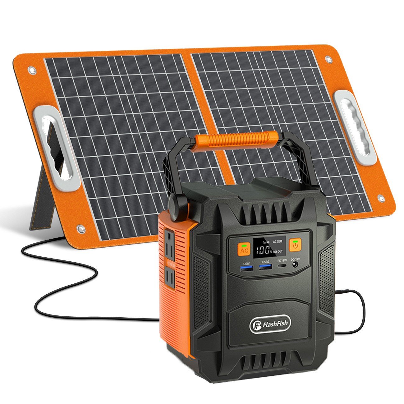 FlashFish A201 200W 172Wh Solar Generator Optional With Panel 60W 18V for Camp FlashFish A201 200W 172Wh Solar Generator Optional With Panel 60W 18V for Camp
