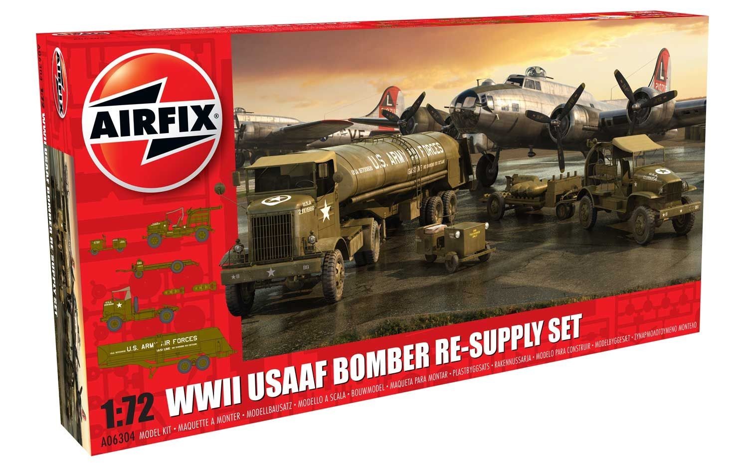 Airfix A06304 WWII USAAF 8th Air Force Bomber Resupply Set 1/72 Model Kit Set