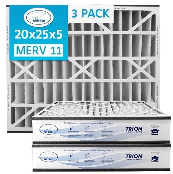 Trion Air Bear 259112-102 (3 Pack) Pleated Furnace Air Filter 20