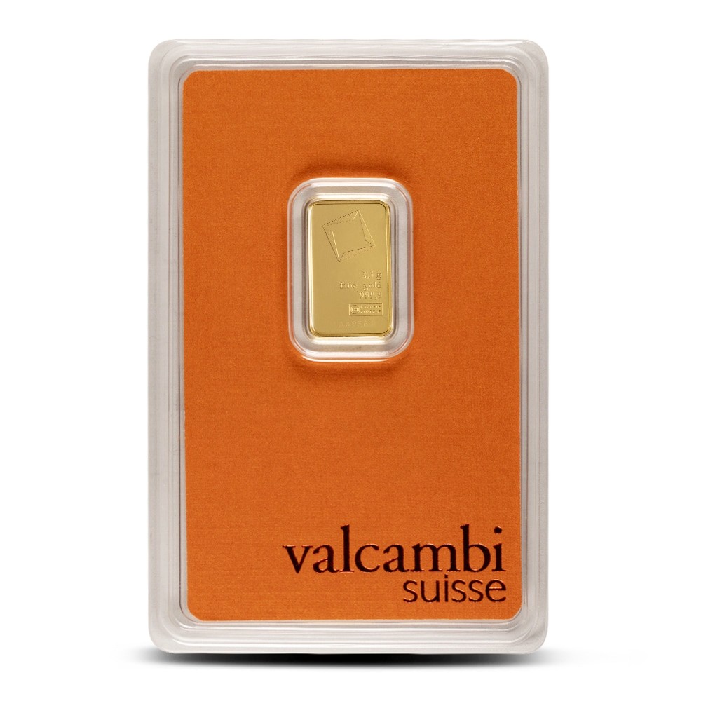 2.5 Gram Valcambi Gold Bar (New w/ Assay)