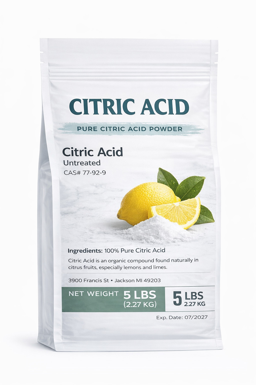 5lb | Pure Citric Acid Powder 100% | Heavy Cleaning | Bath Bomb | NFS