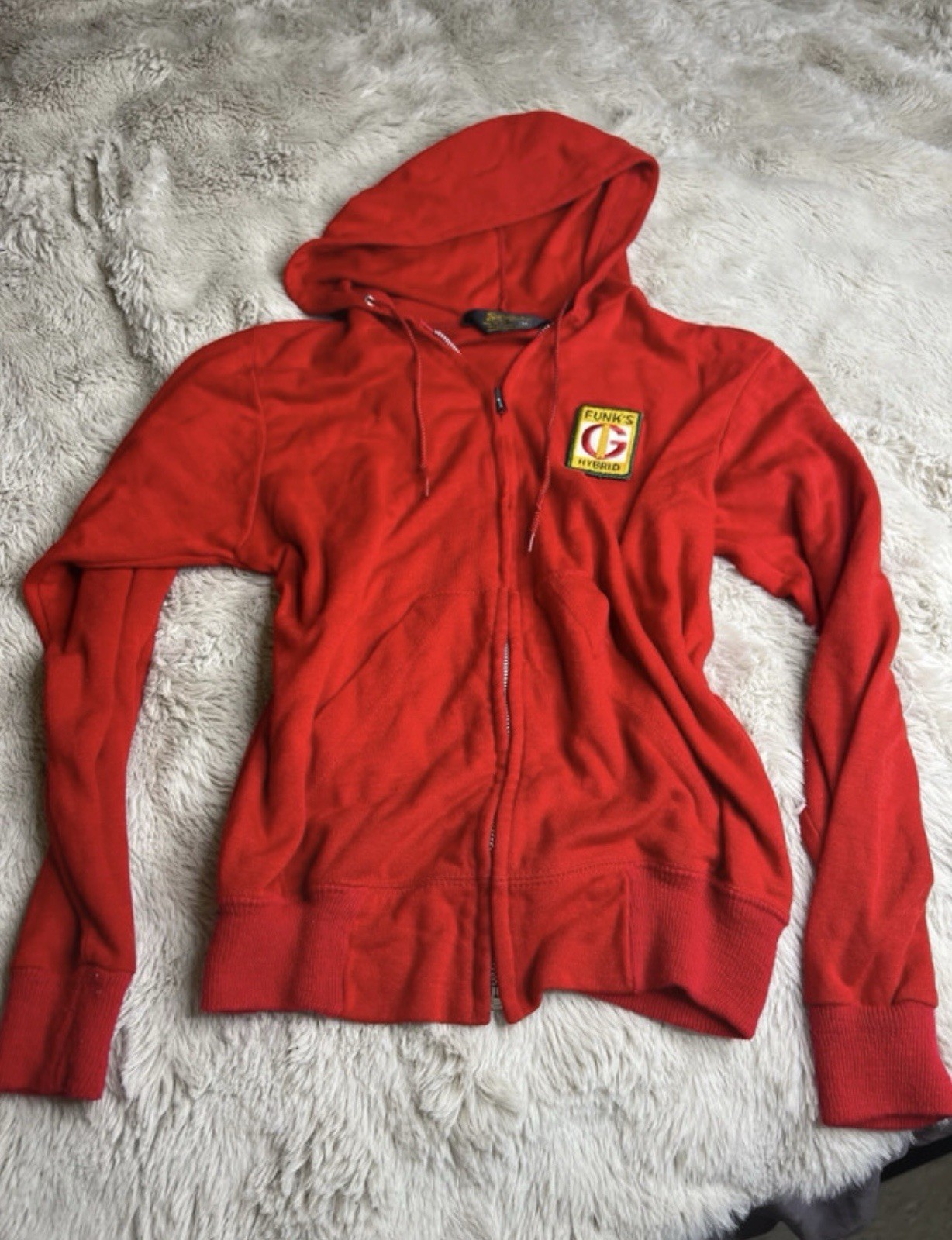 Vintage Swingster Funk\'s G Hybrid red zip hoodie size M farm workwear Vintage Swingster Funk\'s G Hybrid red zip hoodie size M farm workwear