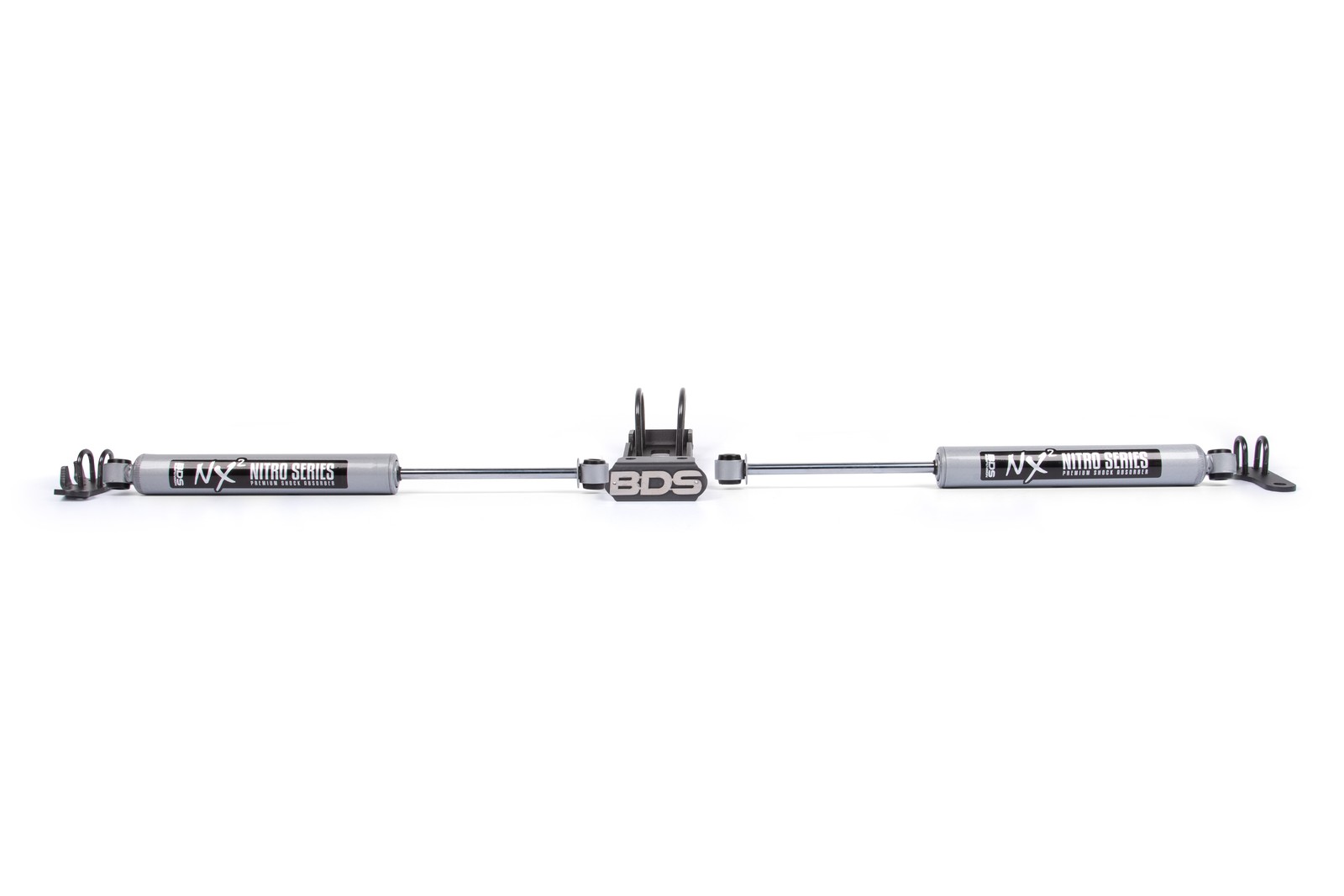 BDS Dual Steering Stabilizer Kit w/ NX2 Shocks Fits Jeep Wrangler TJ (97-06), Ch