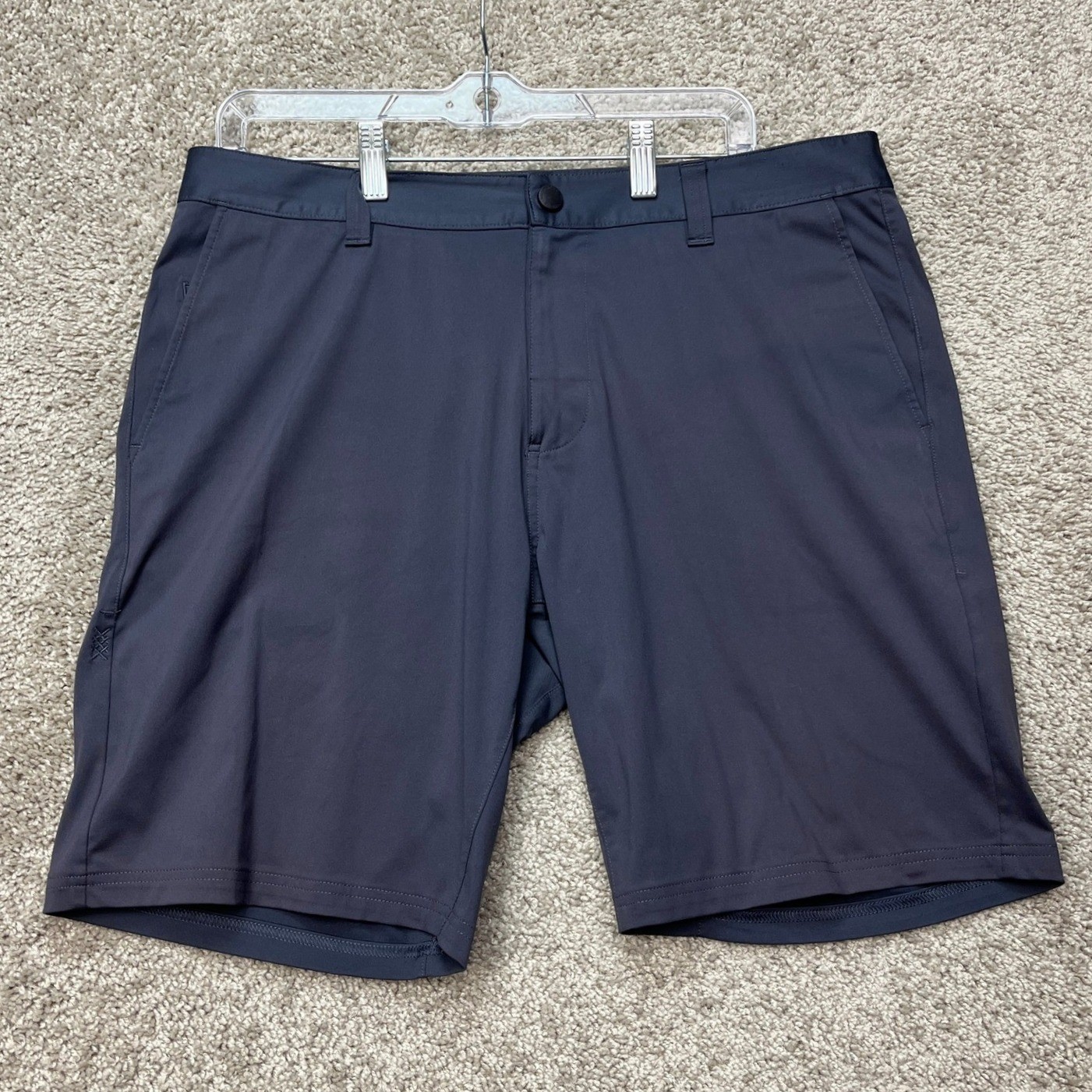 Rhone Commuter Shorts Mens 34 Charcoal Gray Technical Performance Stretch EUC