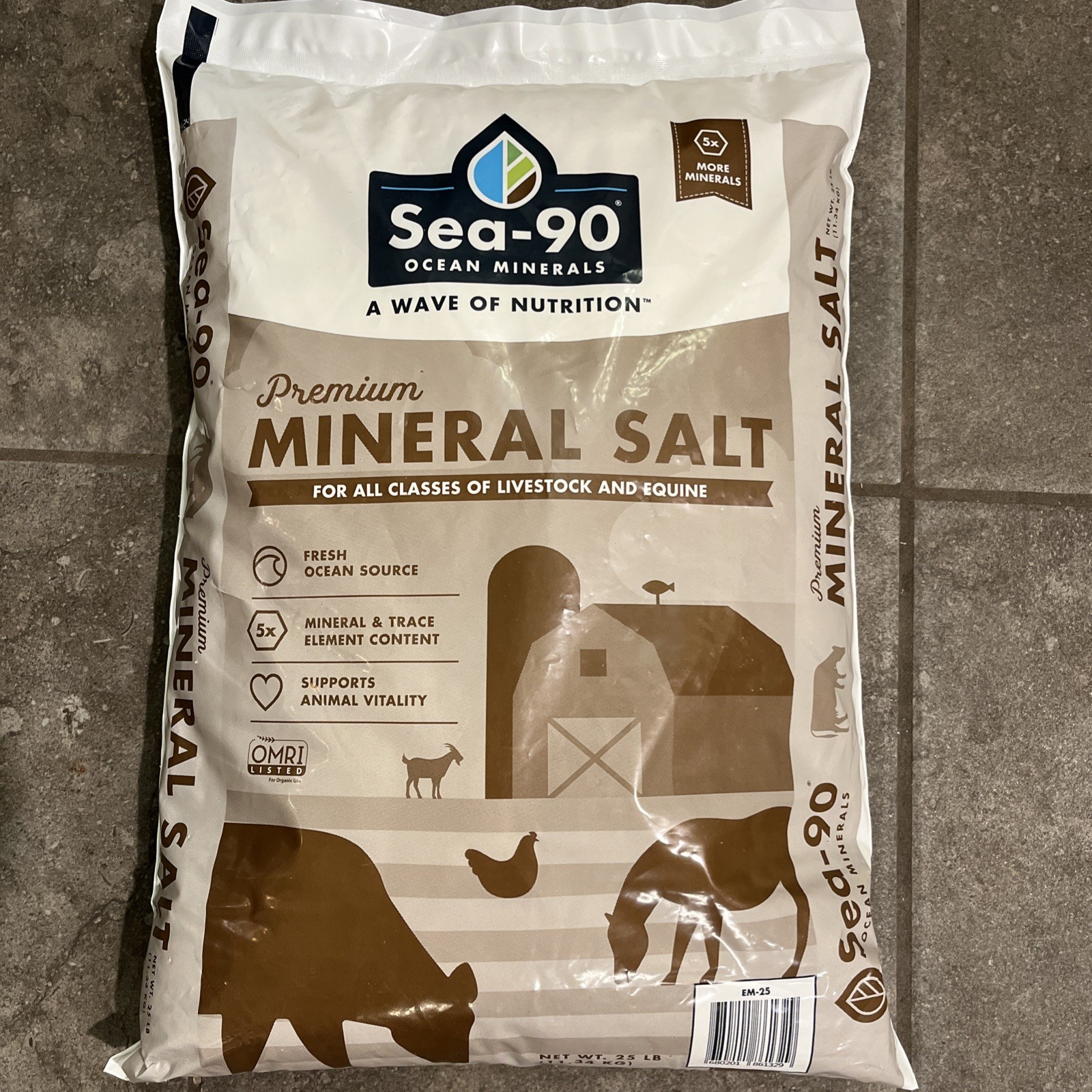 Sea-90 Mineral Sea Salt | 25lb | 5X Elements and Trace Minerals Sea-90 Mineral Sea Salt | 25lb | 5X Elements and Trace Minerals