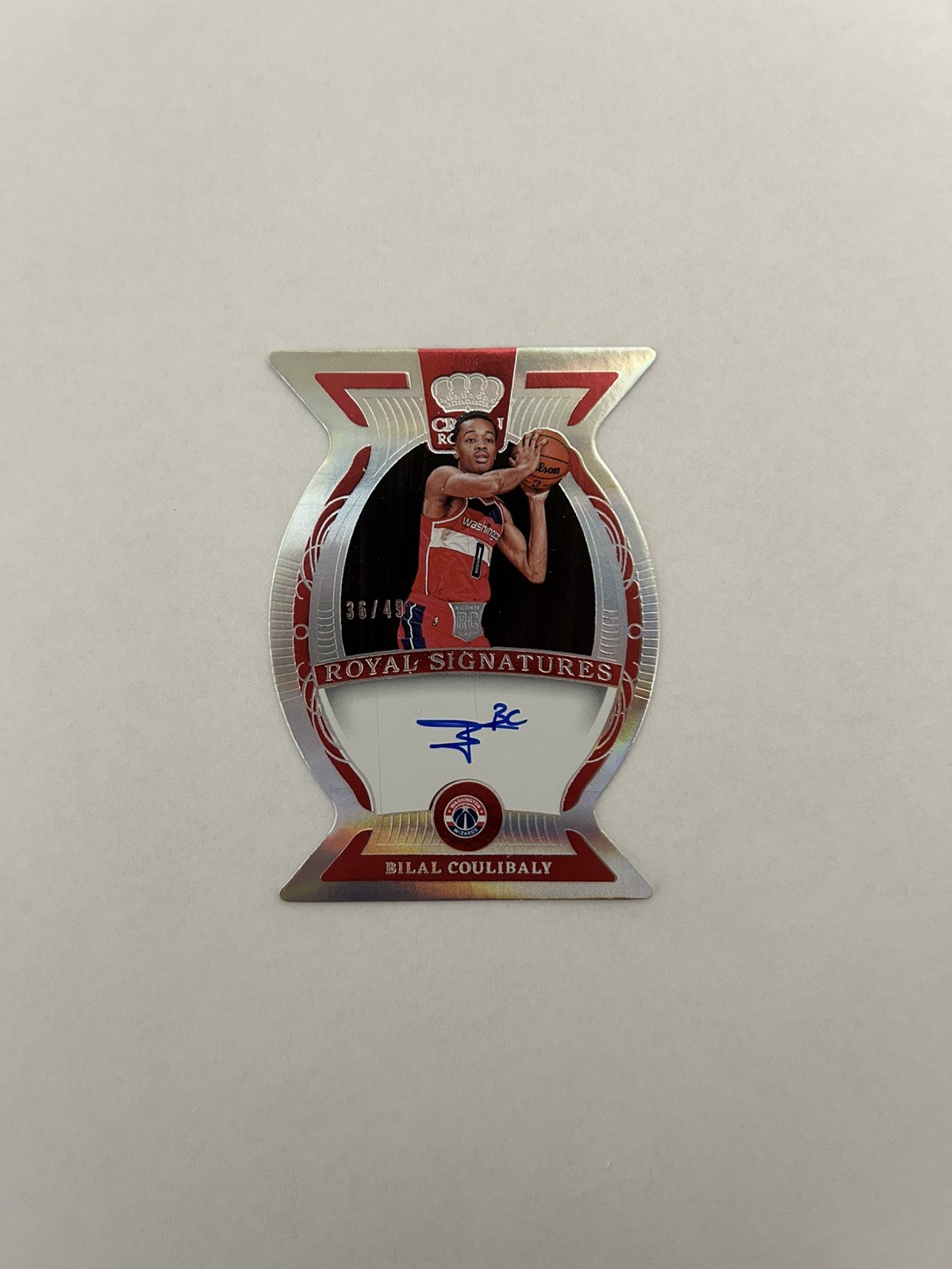 2023-24 Panini Crown Royale Bilal Coulibaly Royal Signatures Auto #/49 Wizards 2023-24 Panini Crown Royale Bilal Coulibaly Royal Signatures Auto #/49 Wizards