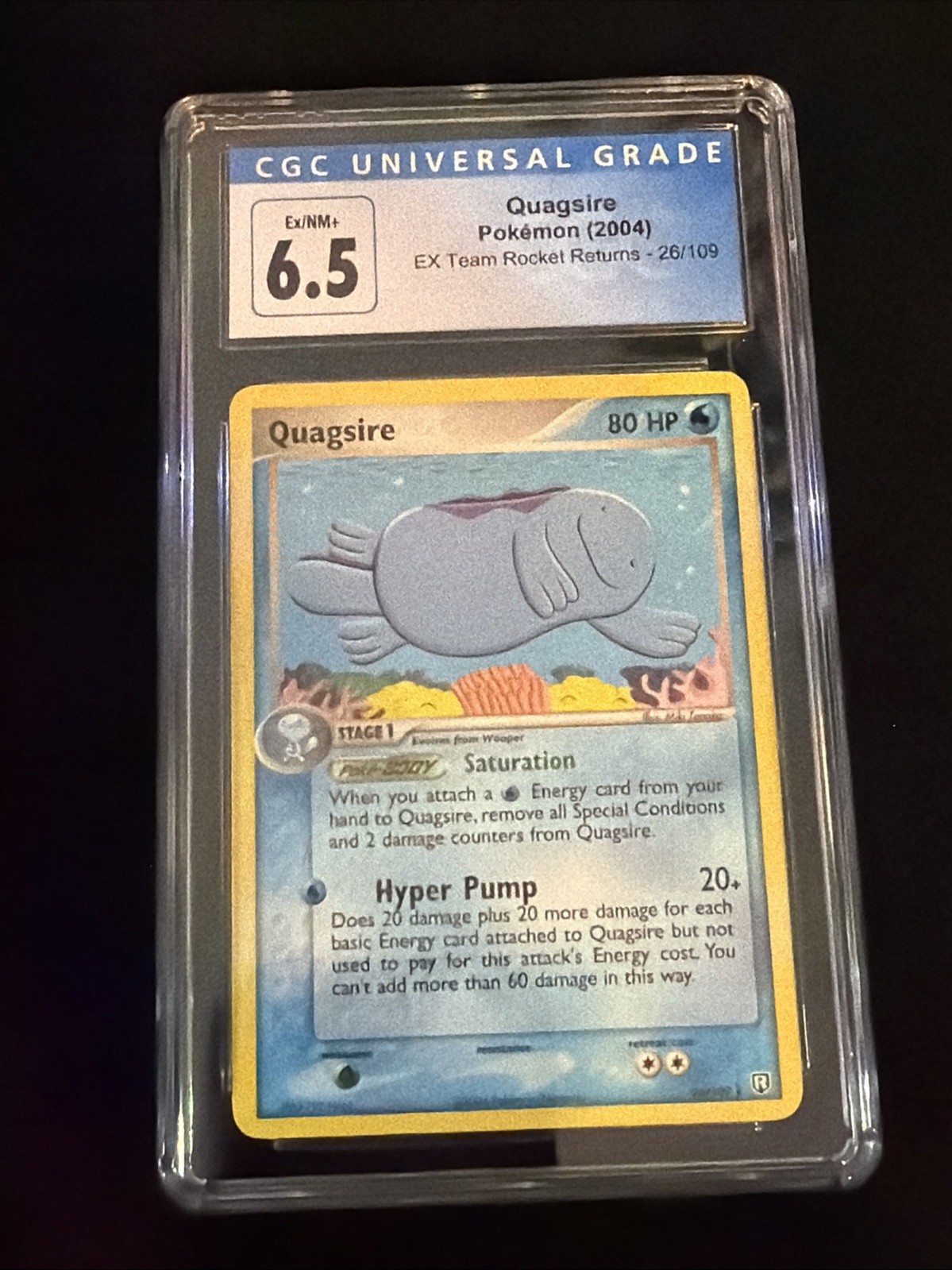 CGC 9.5 Quagsire Non-Holo EX Team Rocket Returns 26/109 Pokemon 2004