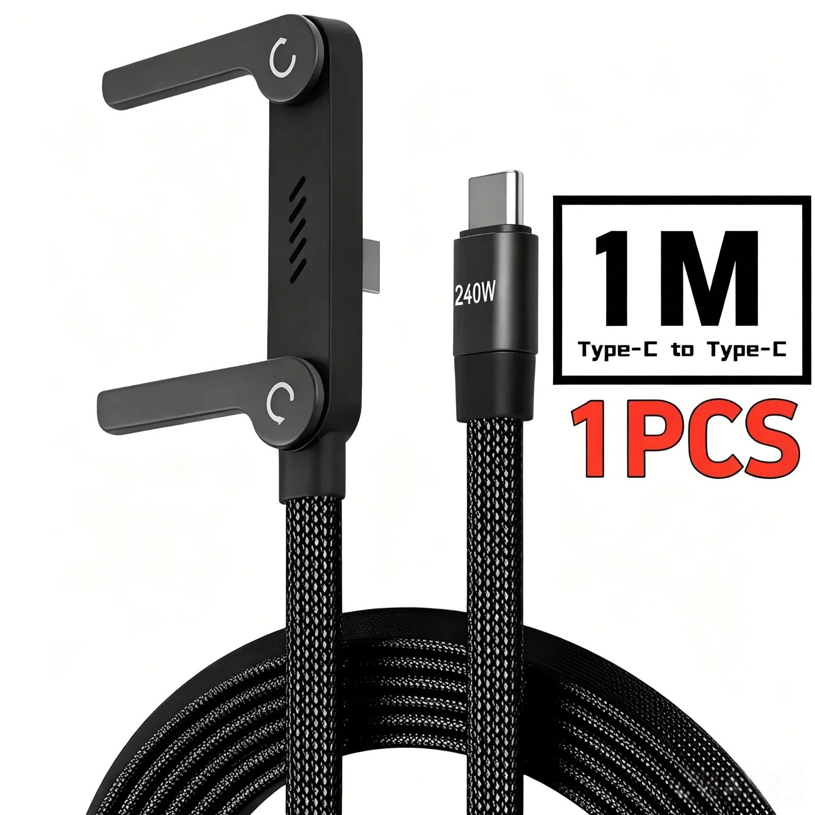 2-in-1 Invisible Holder Charger Cable–240W Fast Charging Cord with Phone Stand 2-in-1 Invisible Holder Charger Cable–240W Fast Charging Cord with Phone Stand