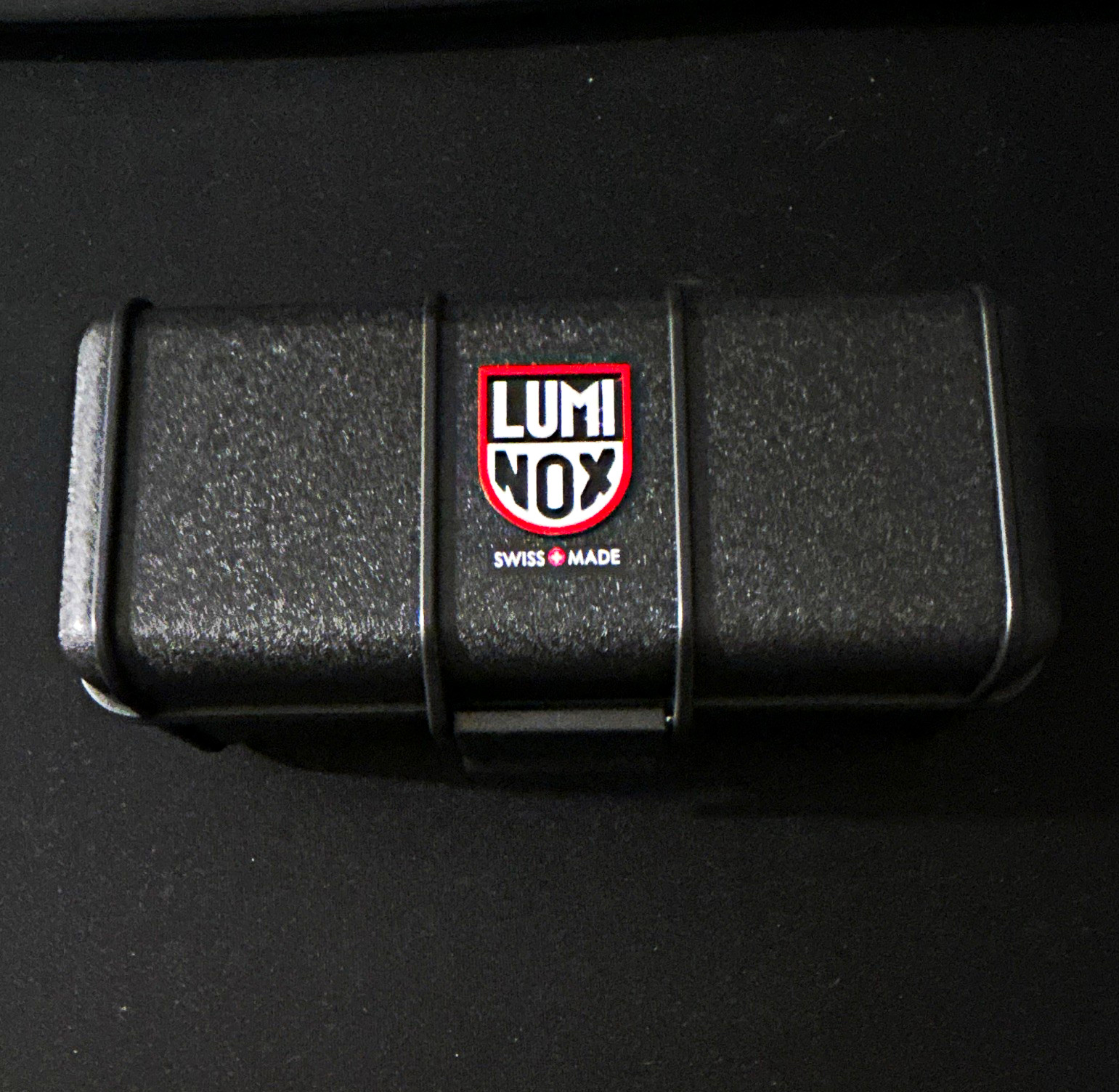Luminox Navy SEAL Swiss Made Quartz Watch Blue Dial Black Rubber Strap Box