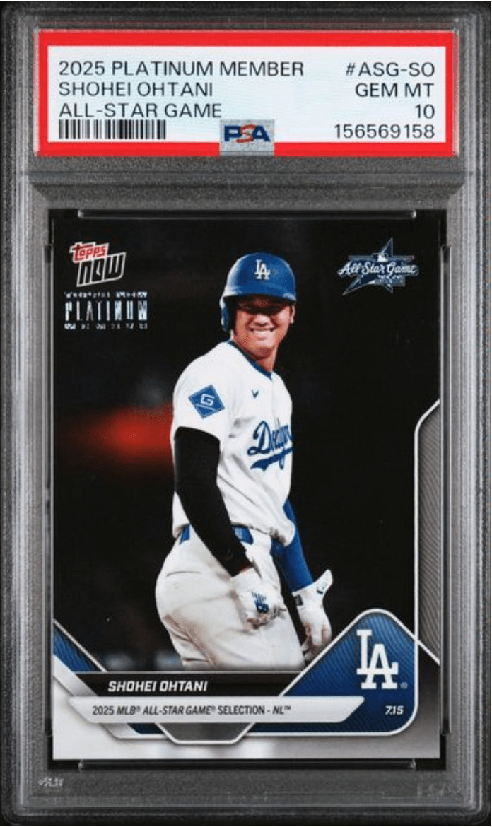 Graded 2025 Platinum Member Shohei Ohtani #ASGSO ASG Baseball Card PSA 10