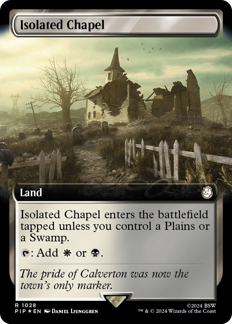 Isolated Chapel (Extended Art) (Surge Foil) #1028 (NM) (PIP) MTG