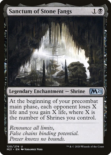 Sanctum of Stone Fangs x1 Core Set 2021 MTG Magic the Gathering Black Shrine 
