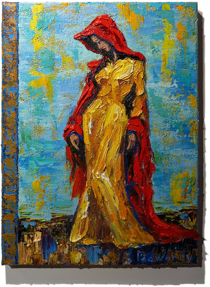 OIL█PAINTING ART█SIGNED EXPRESSIONIST VINTAGE ORIGINAL OUTSIDER PORTRAIT MODERN