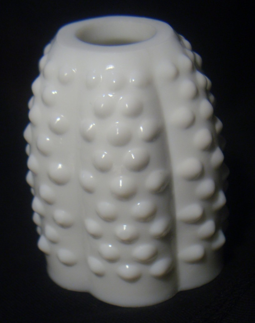 Vintage Fenton White Milk Glass Hobnail Fairy Lamp TOP ONLY  No issues.