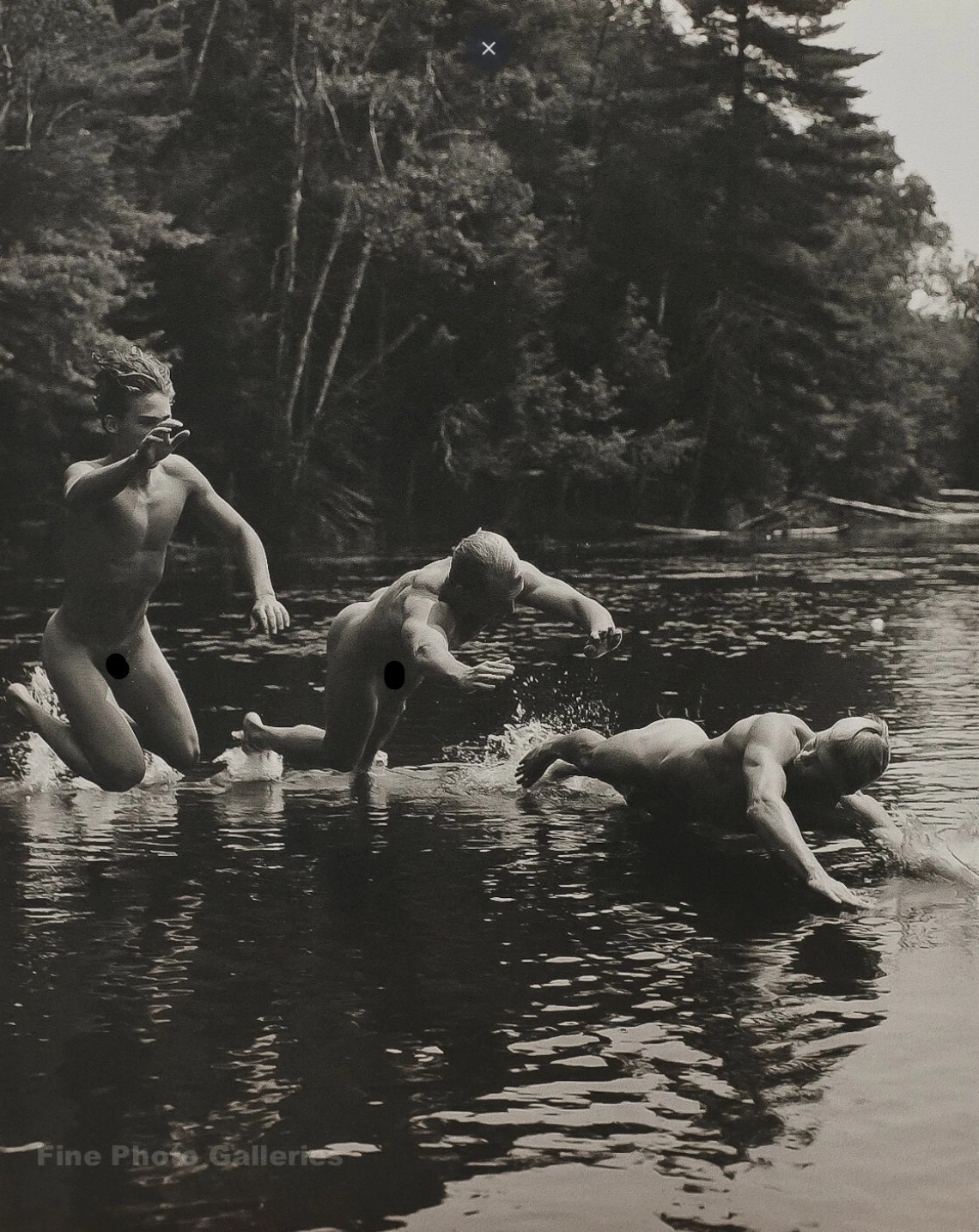 1989 Vintage BRUCE WEBER 3 Male Nude Damon Jason Christian Lake Photo Gravure
