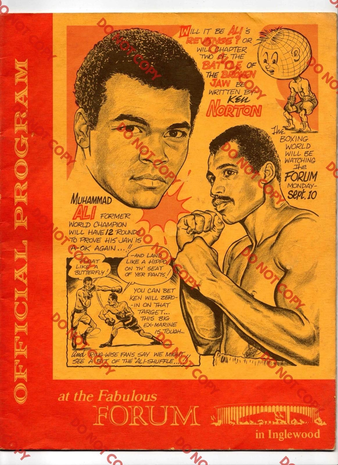 RARE 1973 MUHAMMAD ALI VS. KEN NORTON II OFFICIAL PROGRAM THE FORUM BOXING