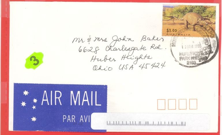 Australia $1.05 DINOSAURS Solo used on cover to USA Australia $1.05 DINOSAURS Solo used on cover to USA
