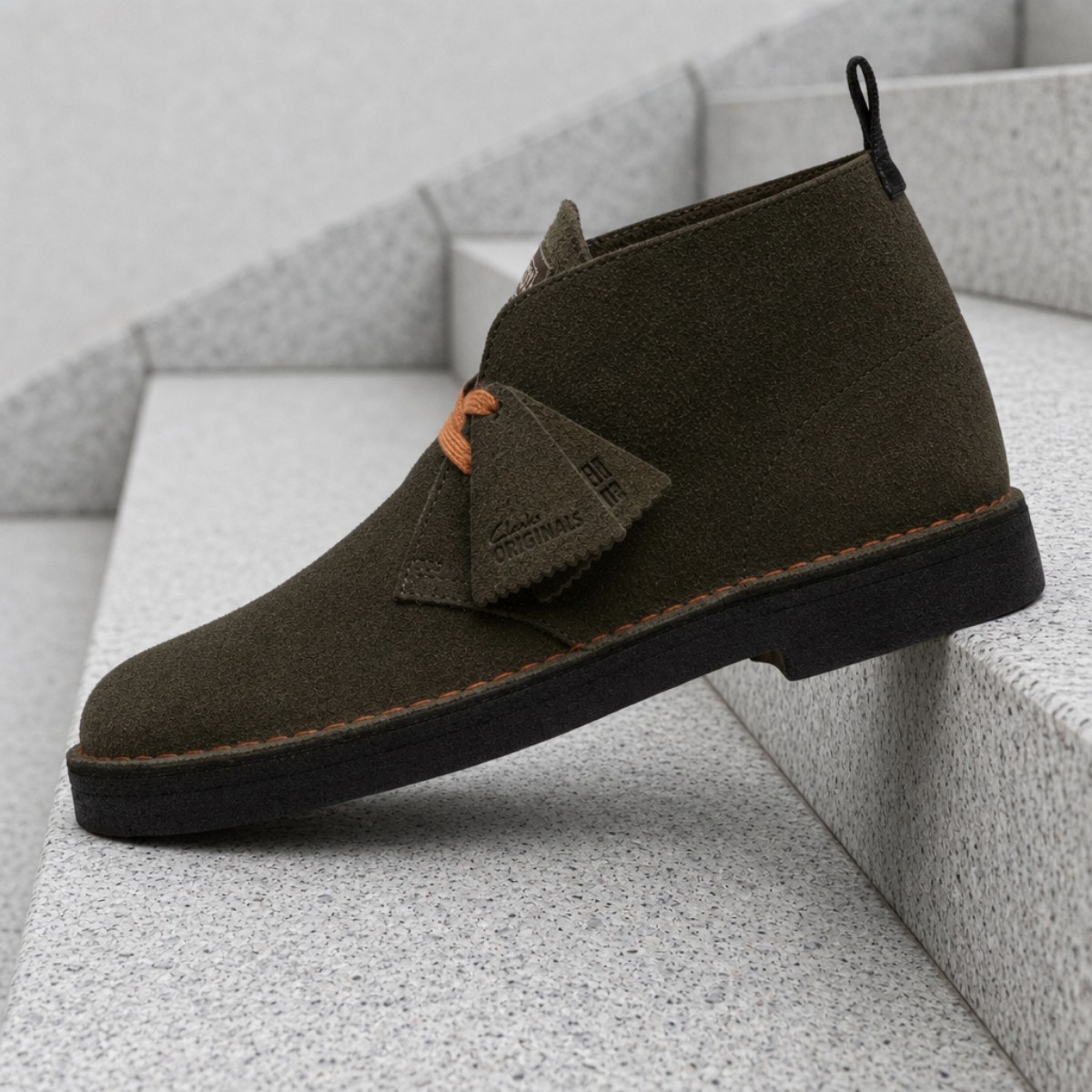 Clarks Desert Boot Loden Green Suede 82778 Men\'s New