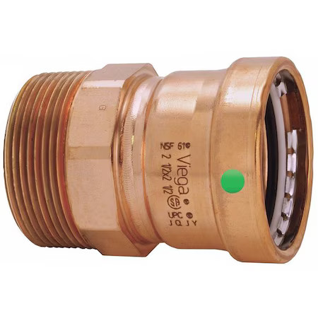 Viega 20838 Strt, Copper, Press-Fit 4 In, Mnpt 4 In