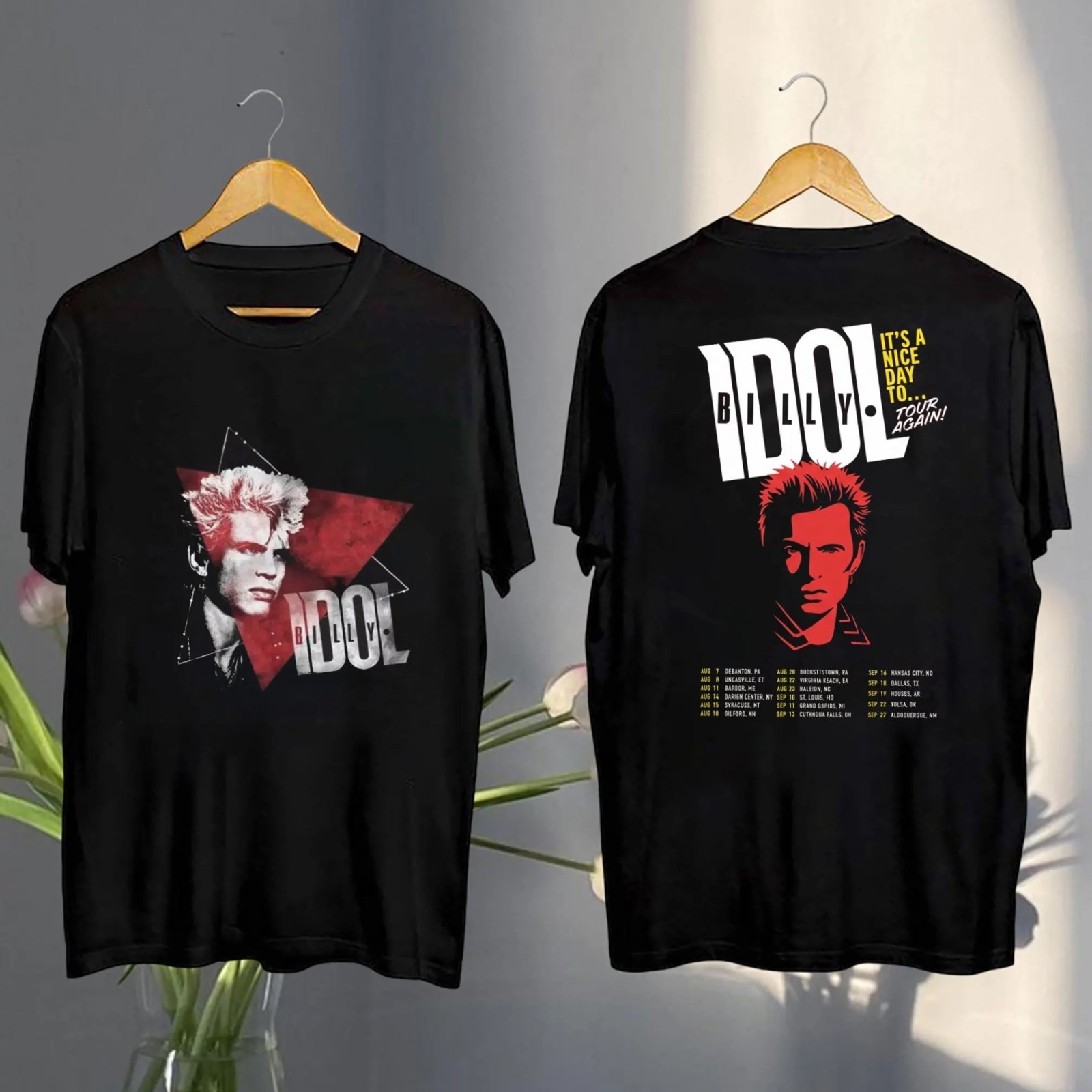 Billy Idol It’s A Nice Day To Tour Again 2026 Rock Concert Graphic T-Shirt