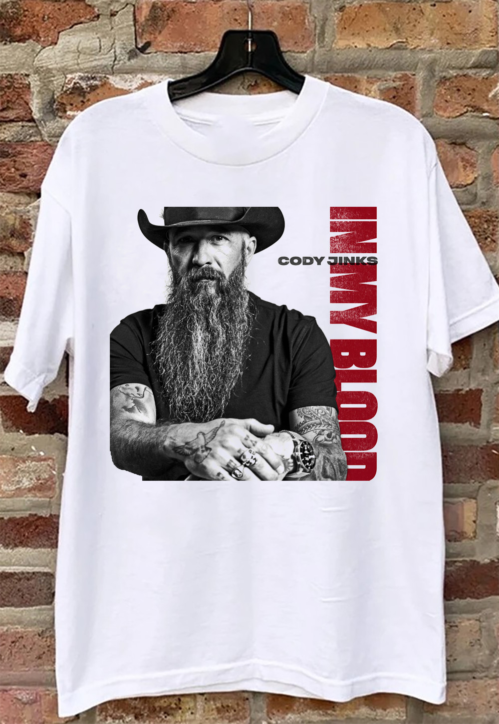 NEW Cody Jinks Album \'In My Blood\'  Short Sleeve White All Size Shirt OM817