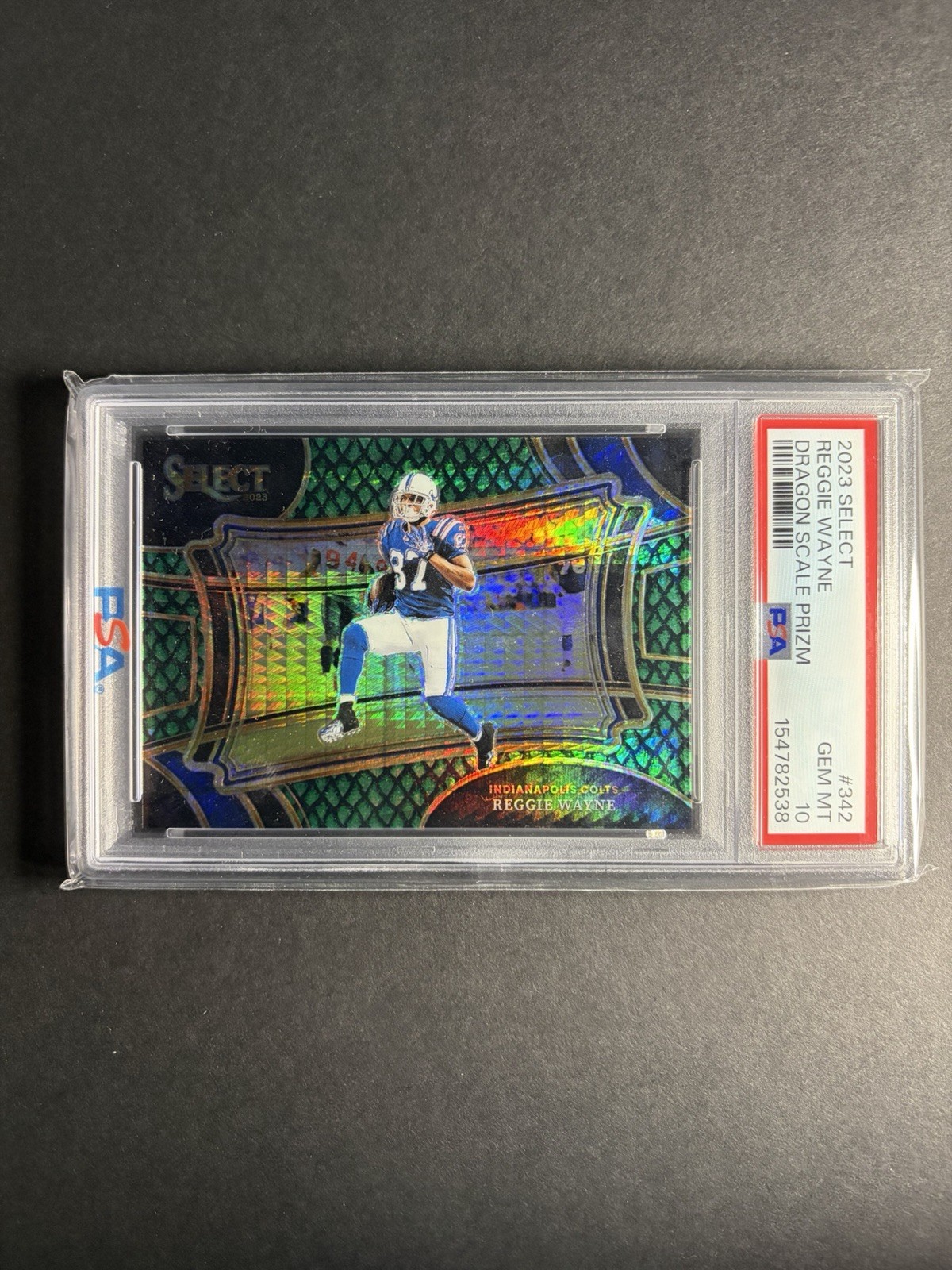 2023 Panini Select - Field Level REGGIE WAYNE #342 Dragon Scale Prizm /70 2023 Panini Select - Field Level REGGIE WAYNE #342 Dragon Scale Prizm /70