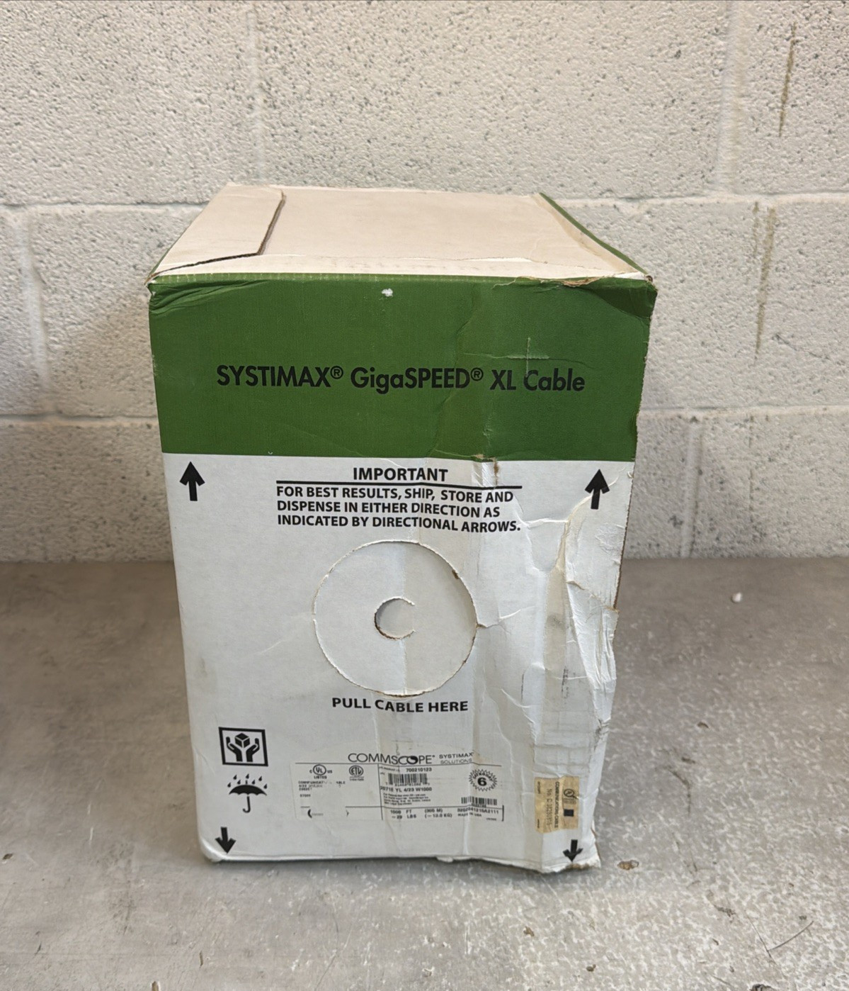 NEW - CommScope SYSTIMAX GigaSPEED XL 2071E Cat 6 Cable 1000ft - Yellow