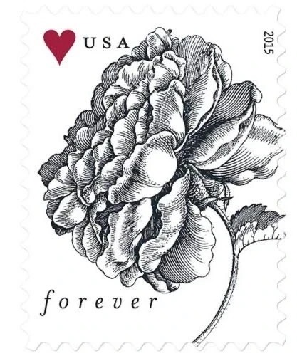 2015 Vintage Rose Pattern 100-stamp Wedding Stamp Creative stamp collectibles