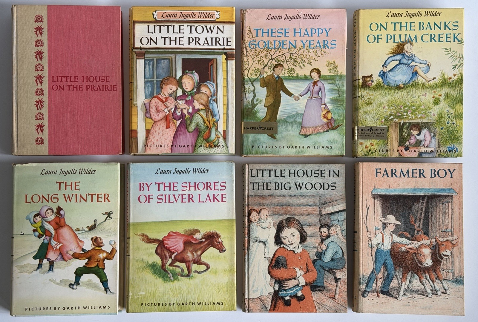 Laura Ingalls Wilder - Set of 8 Vintage Hardcover Books (5 w/ Dust Jackets) Laura Ingalls Wilder - Set of 8 Vintage Hardcover Books (5 w/ Dust Jackets)