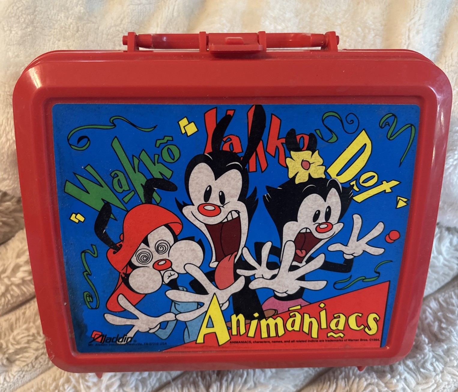 Vintage 1994 Wakka Yakka Dot Animaniacs Lunchbox & Thermos - C51