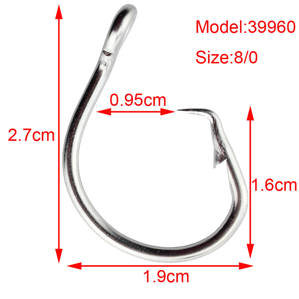 50/100PCS Stainless Steel Tuna Circle Hook Big Game Sea Fishing Hook 8/0-14/0 50/100PCS Stainless Steel Tuna Circle Hook Big Game Sea Fishing Hook 8/0-14/0